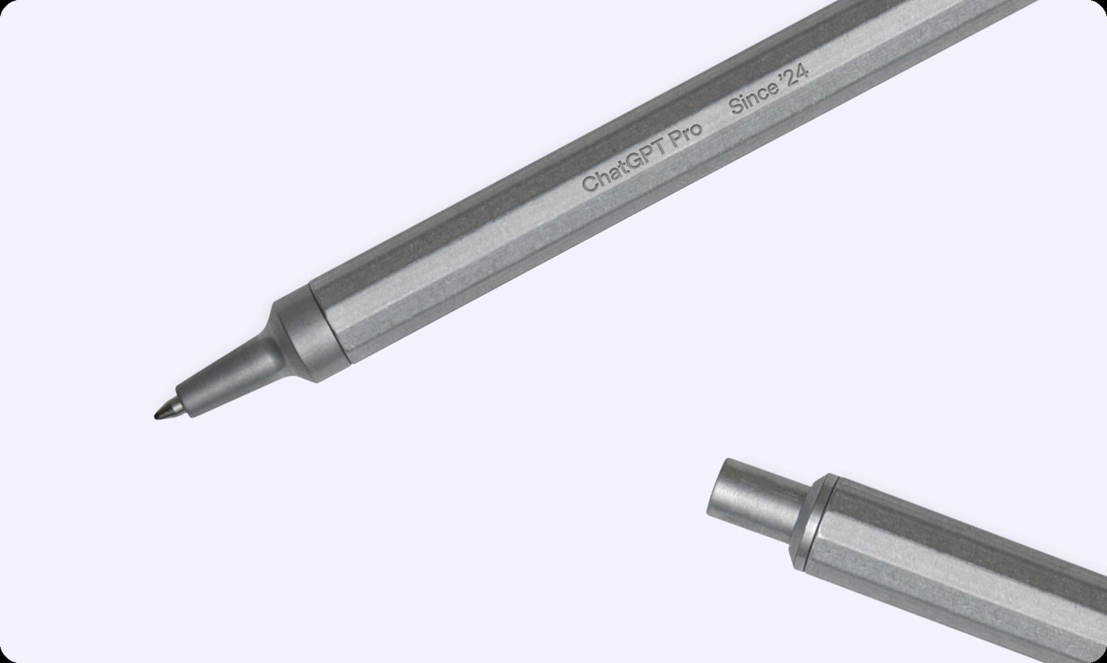 The ChatGPT Pro pen OpenAI sent to early subscribers, marked Since 24.