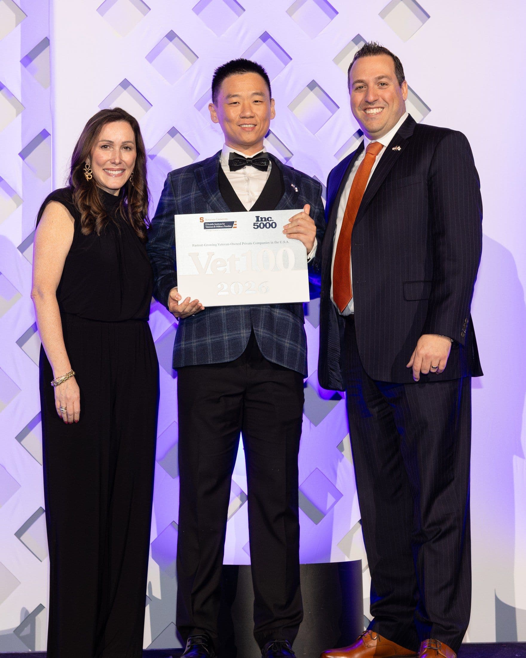 Patriot Conceptions receiving its second Vet100 recognition in Dallas.